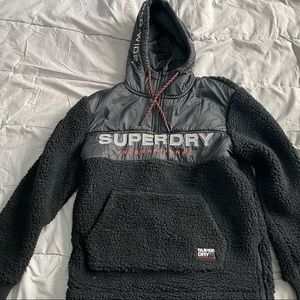 Superdry Mens pullover hooded jacket. New, no tags. Extremely warm.